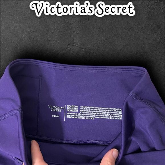 Preowned Victoria’s Secret VSX Flow Sweat On Point Soft Purple Leggings -Small - Picture 6 of 7